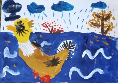 Серая Шейка. Хазова Анна, 5 лет, МОУ Лицей им. Д.И. Менделеева, дошкольное отделение, город Клин, Московская область, воспитатель: Загребельная Елена Николаевна 
